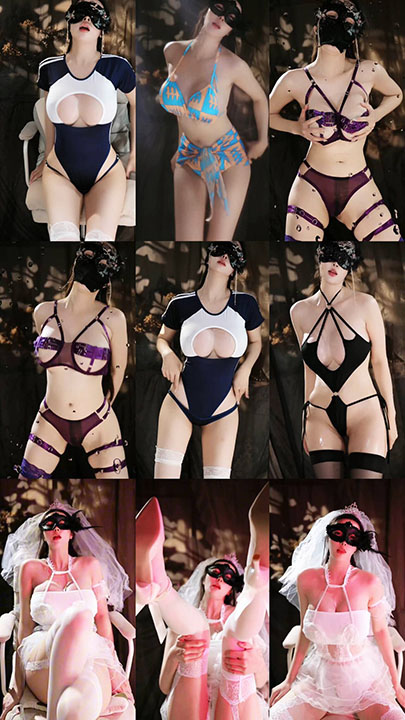 DY|辣条条SSS 道具内衣丁字裤直播热舞 5V/1.27G